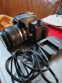 Canon 1000D com lente 18-55mm carregador bateria e bolsa canon