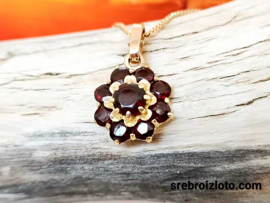 Zawieszka wisiorek złota z granatami