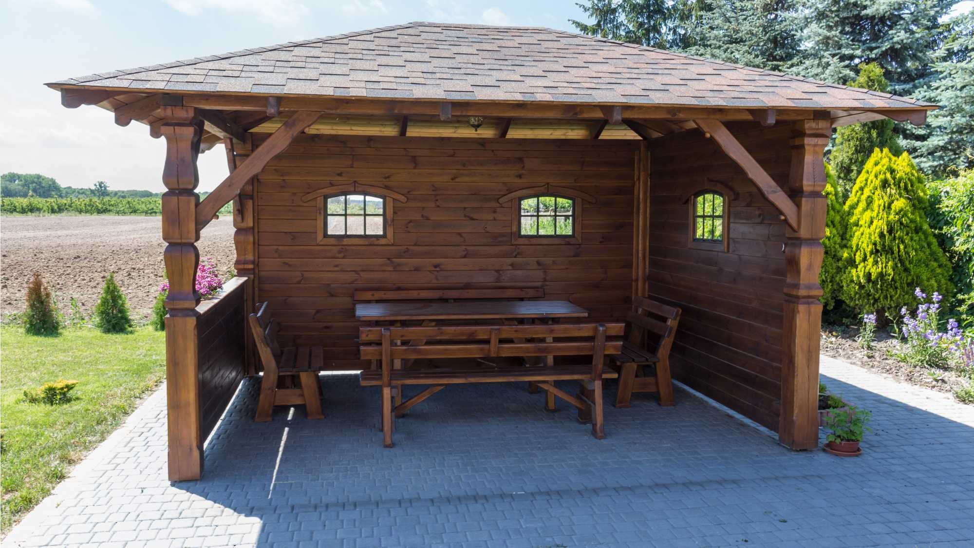 Altana prostokątna 4 x 3 m / Drewno KVH / Montaż w cenie