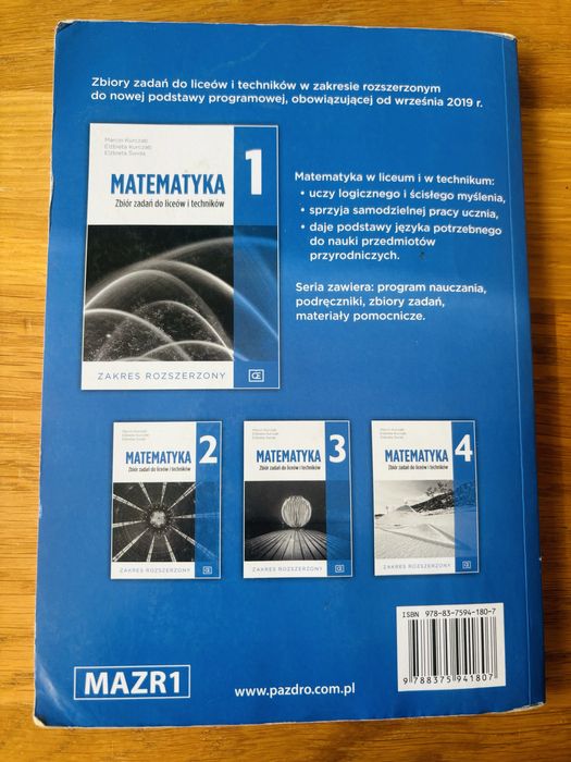 Podręcznik matematyka 1 Pazdro zakres rozszerzony