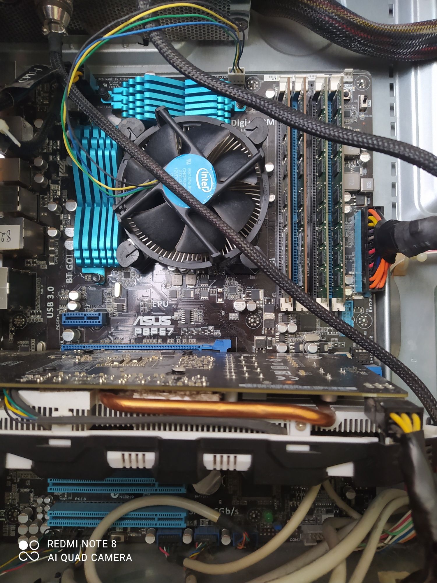 Комплект ASUS P8P67 проц intel(R) i5-3570 3.40GHz озу 16гб