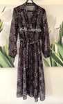 Sukienka midi wiskoza panterka Italy XS S M