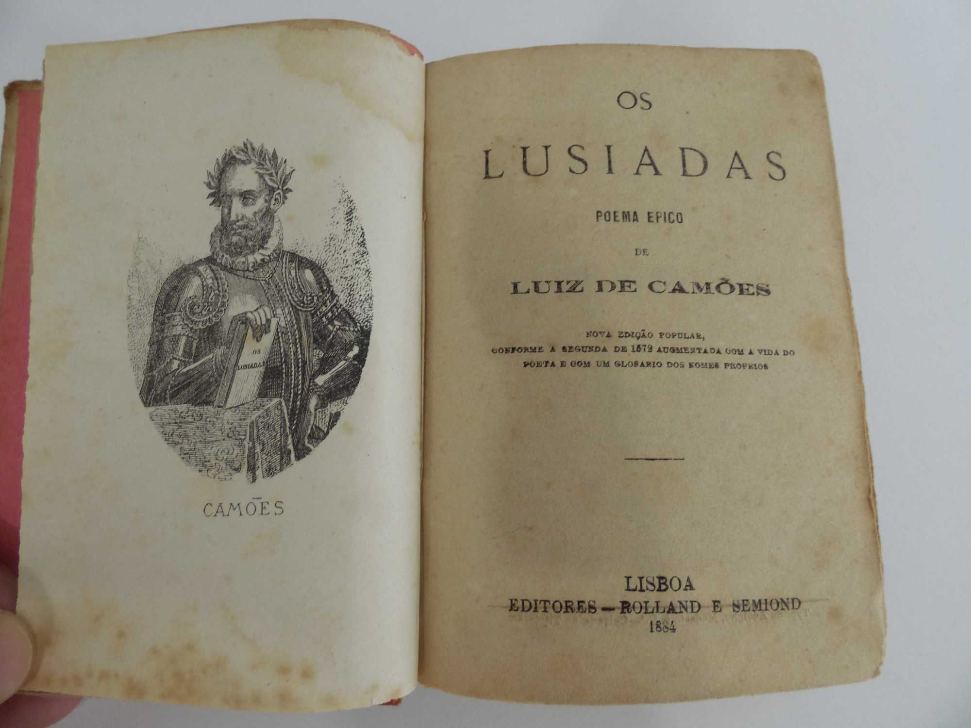 Livro Os Lusíadas - Poema Épico de Luiz de Camões - 1884