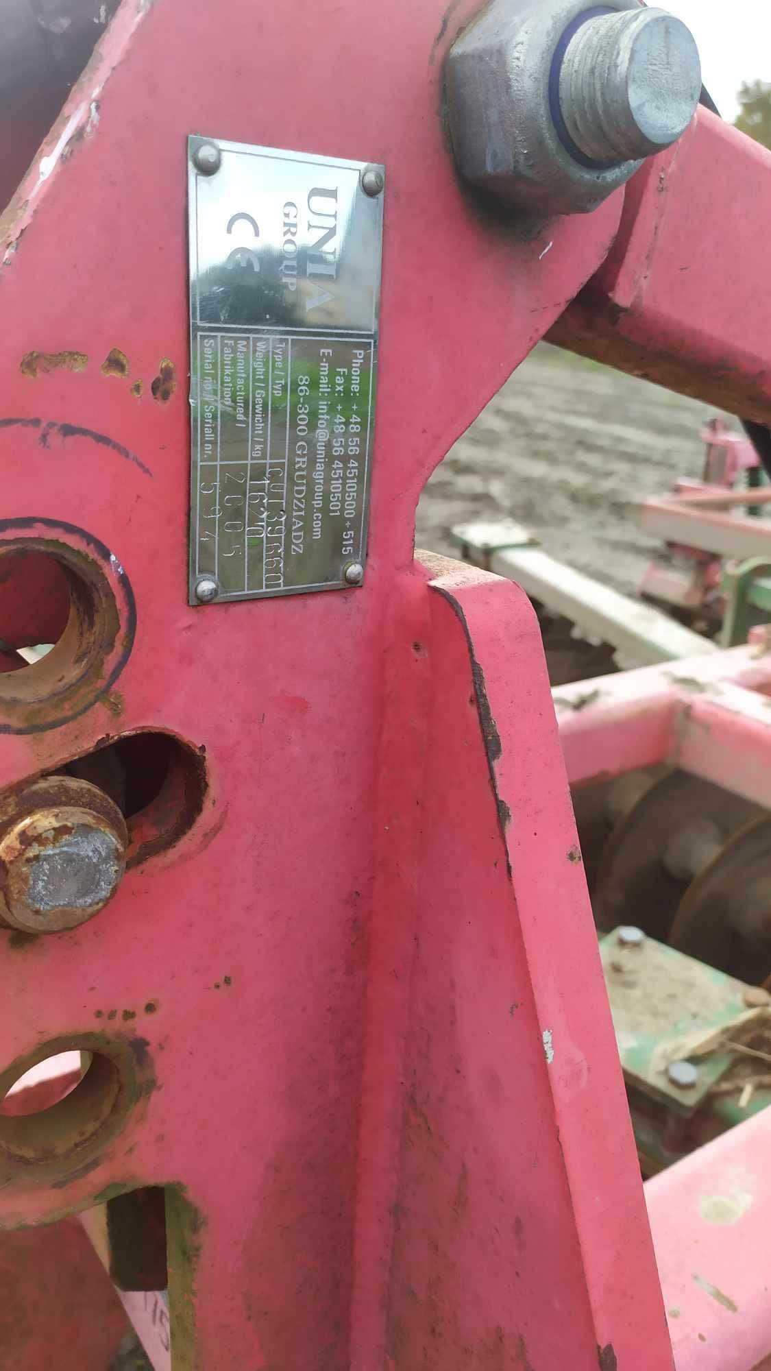 Brona talerzowa Unia CUT 4.0m wózek i Agregat talerzowy Agro-masz AT30