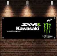 Baner plandeka Monster Kawasaki 150x60cm zx r1