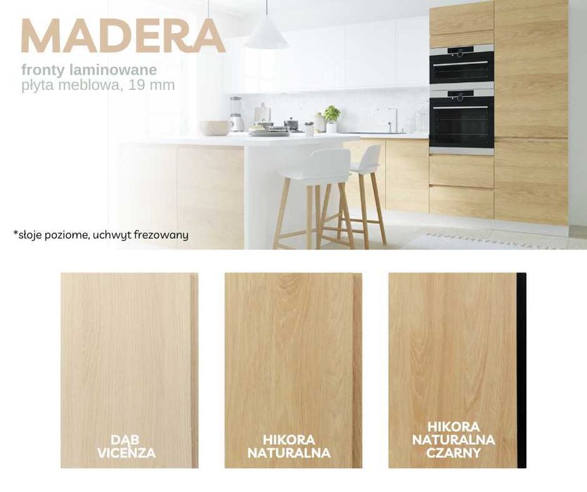 Kuchnia MADERA meble, szafki kuchenne mat TRANSPORT wycena [MK]