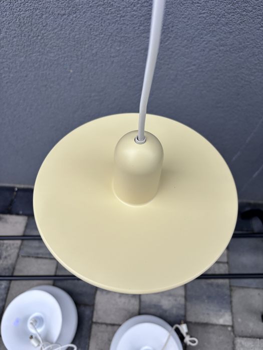 Lampa spodek - Żółta space age retro prl
