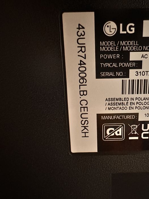 Tv led LG 43 como novo