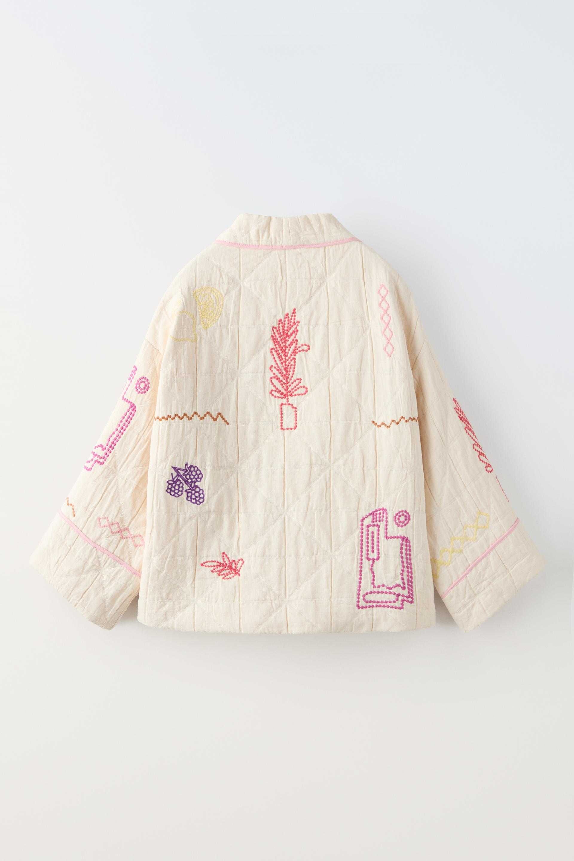 Zara nowe kimono kurtka 140 cm grubsze bawełniane