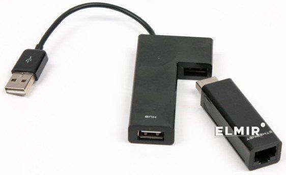 Viewcon VE450, USB-хаб USB2.0 to Ethernet 100Mb, 3 port
