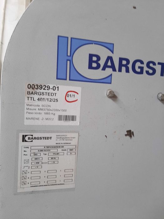 Syndyk sprzeda obrotnicę płytową BARGSTEDT