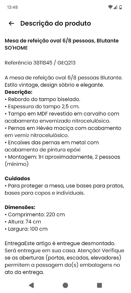Mesa de refeição para 8px LaRedoute