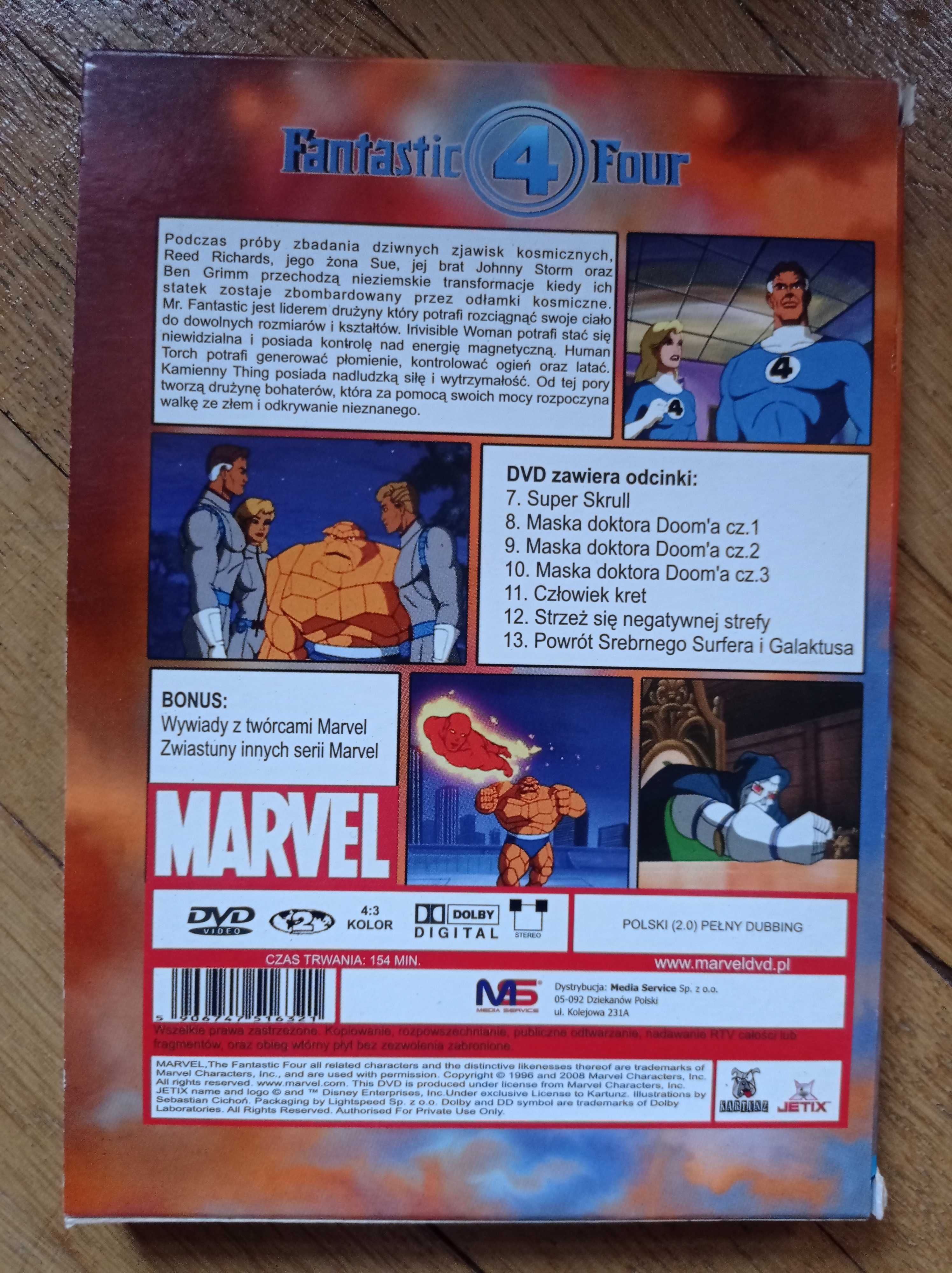 Fantastyczna Czwórka 2 DVD Fantastic 4 serial animowany polski dubbing