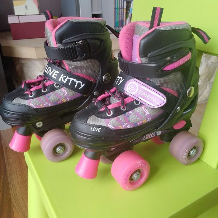 Wrotki dziecięce Enero Love Kitty rozmiar 30-33 kask gratis