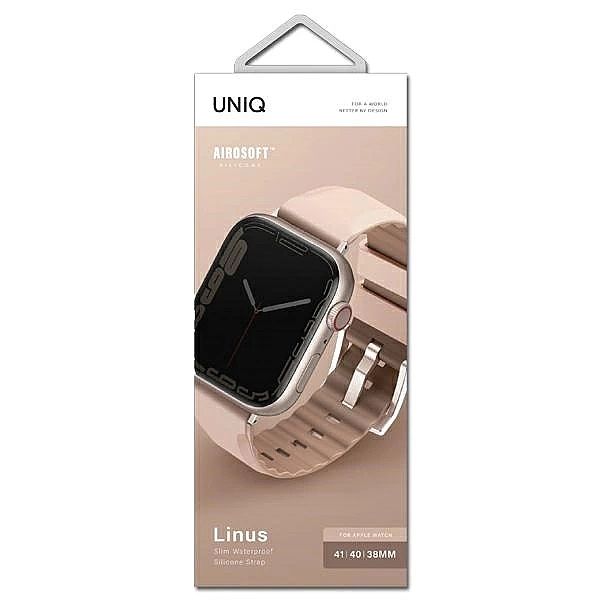 Pasek Uniq Linus Airosoft Silicone na Apple Watch 38 / 40 / 41 mm - ró