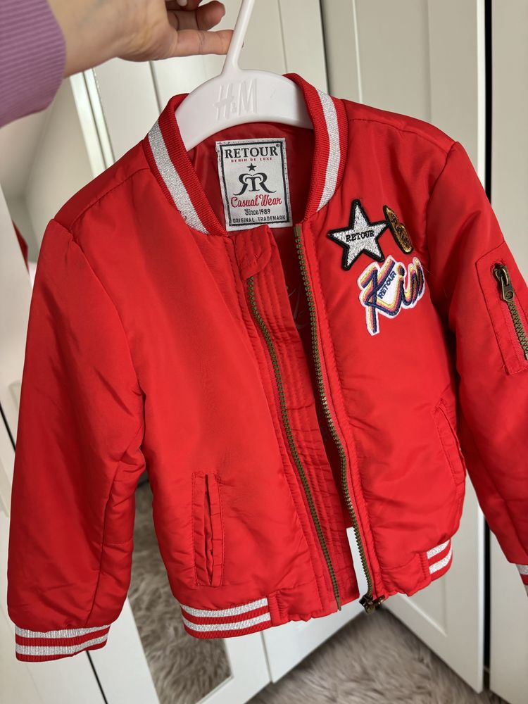 104 Jak nowa bomberka czerwona Zara H&M kurtka przejściowa
