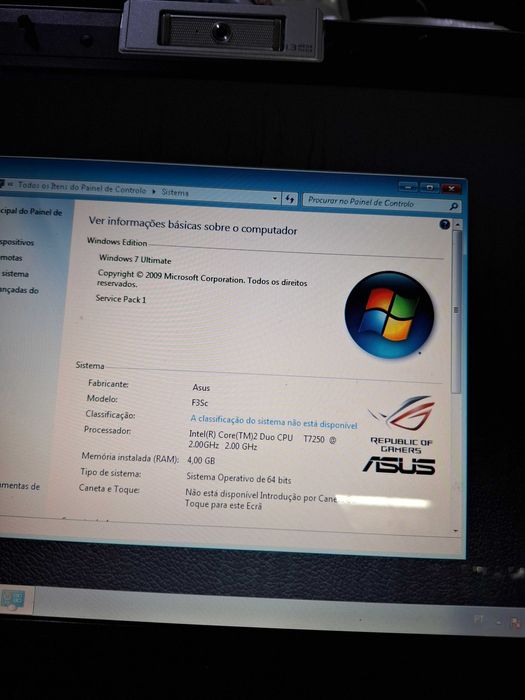 Asus F3S core2duo t7250 4gbRam 160gb hdd