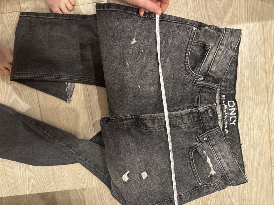 Стильні джинси, only, розмір m, вільного крою, висока посадка, чорні