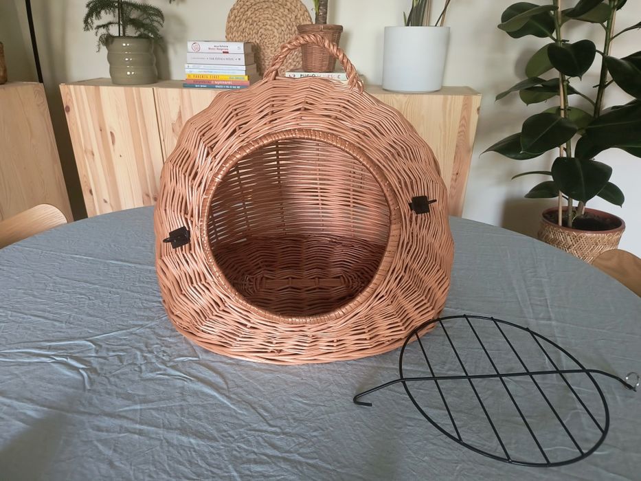 Transporter legowisko dla kota z wikliny