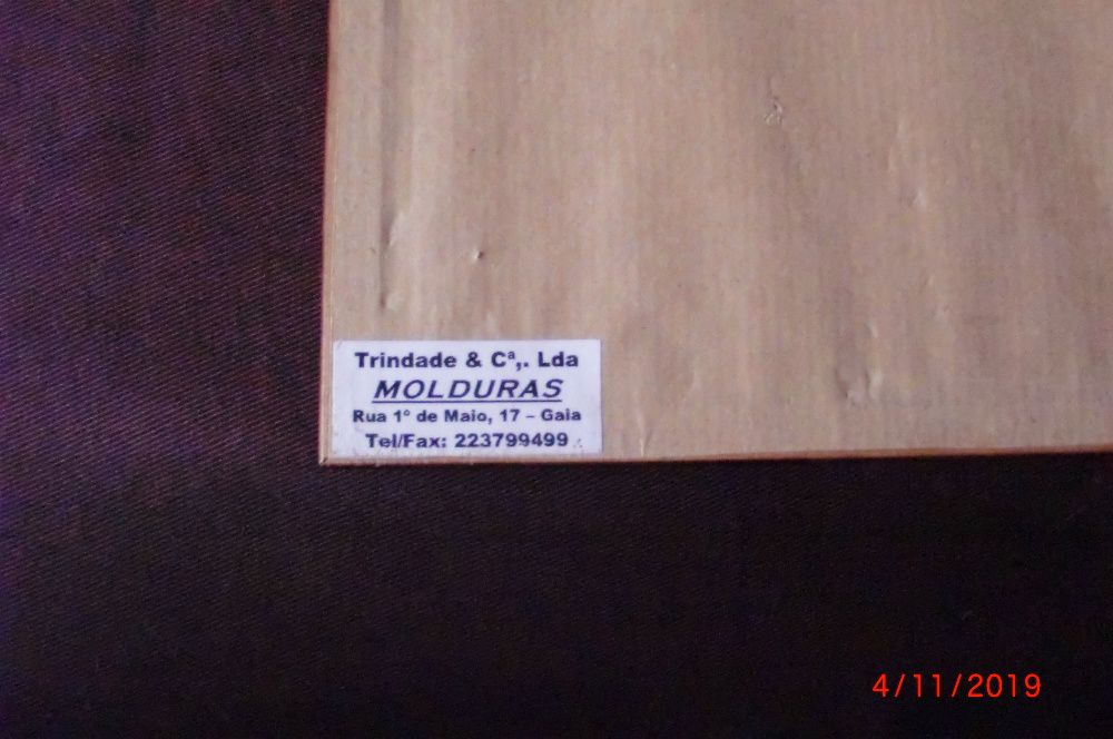 Quadro Serigrafia de F. Coelho Teixeira Praça de São Tiago Guimarães