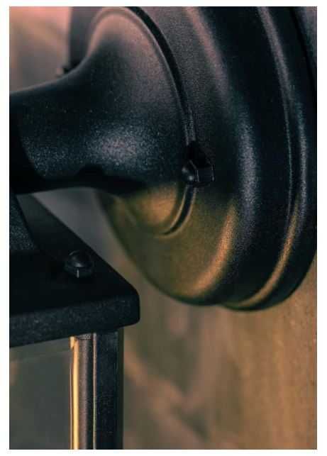 Kinkiet/latarnia montowana na ścianie, kolor czarny, E27 CGC