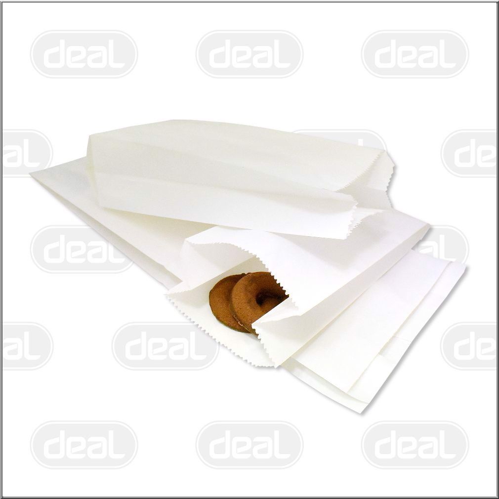 torebka papierowa 37x17/6 biała 250szt