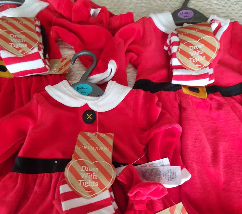 vestidos de natal 6-9 , 9-12 e 12-18