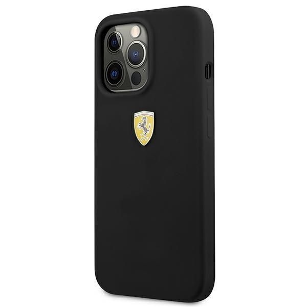 Etui Ferrari Silicone do iPhone 13 Pro Max 6,7" Czarny