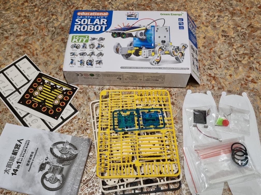 Розвиваючий Дитячий Конструктор Solar Robot 14 в 1 Сонячна Батарея