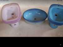 Bidet azul,lilás, lavatório, Torneira banheira misturadora latão croma