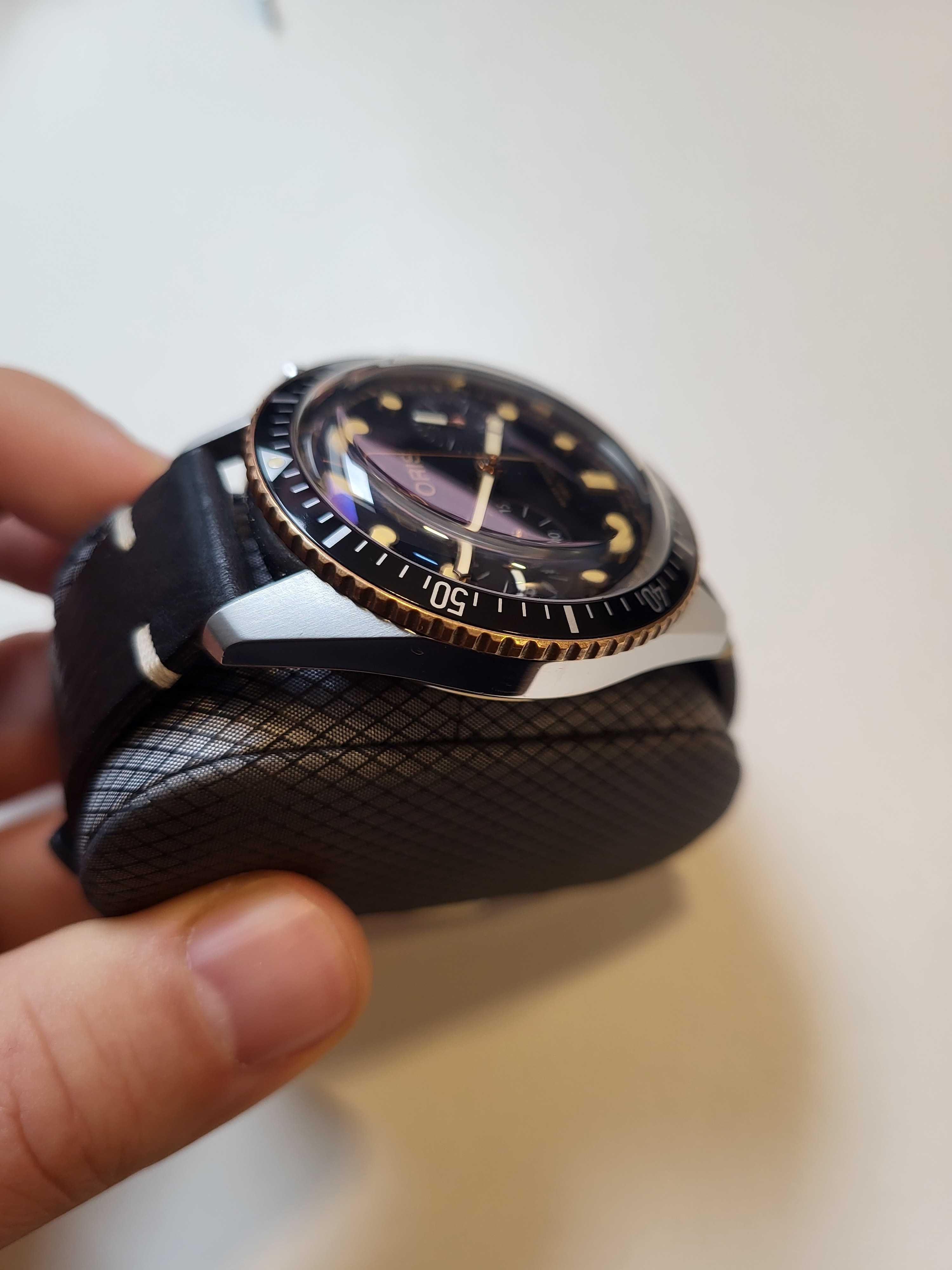 Oris Divers Sixty-five chronograf + pasek hirsch
