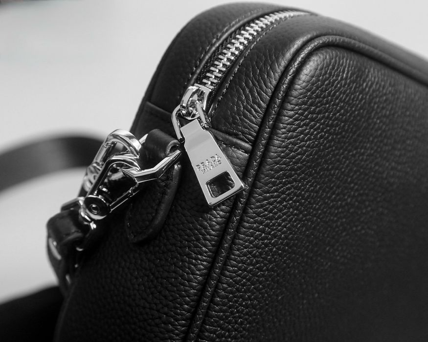 Сумка Prada шкіряна чоловіча чорна Прада барсетка кожа