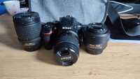 Lustrzanka Nikon D5600 + Obiektywy  35mm (+filtr UV hoya) + 18-135mm