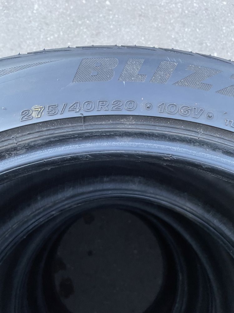 Opony Bridgestone 275/40r20 Blizzak LM-80 - 4 sztuki zimowe 7mm