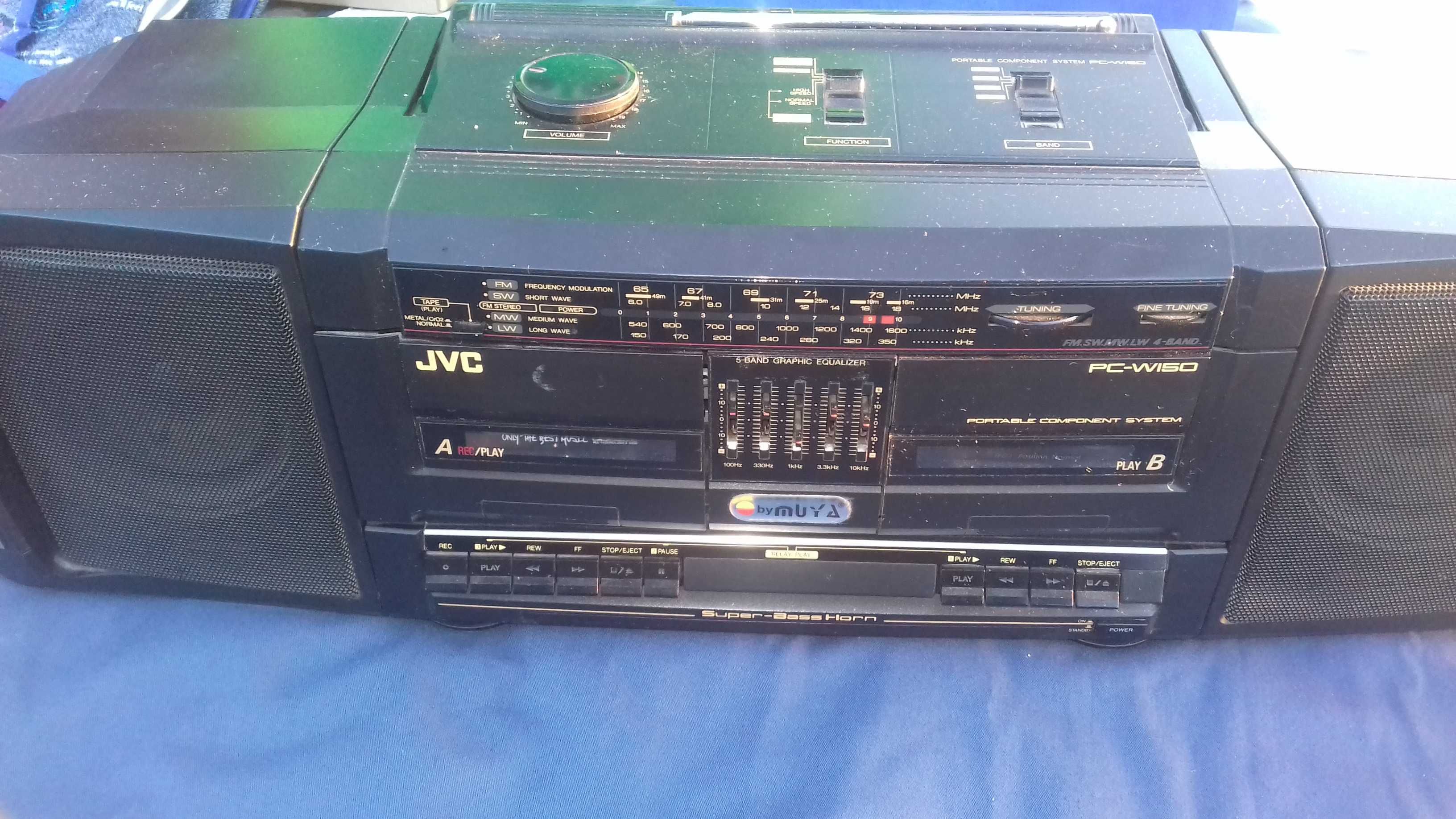 двухкассетный магнитофон дека JVC PC-W150 canon dc - 100 видеокамера