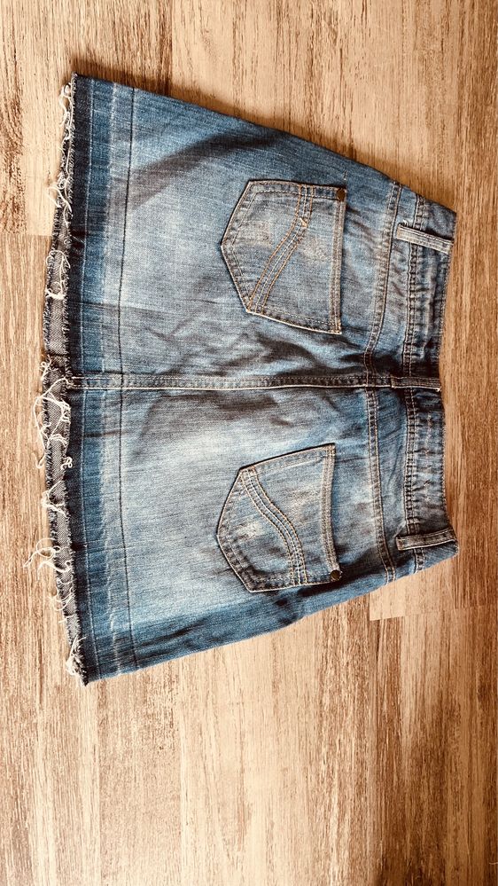 Spódnica mini jeans S 36 jeans x2