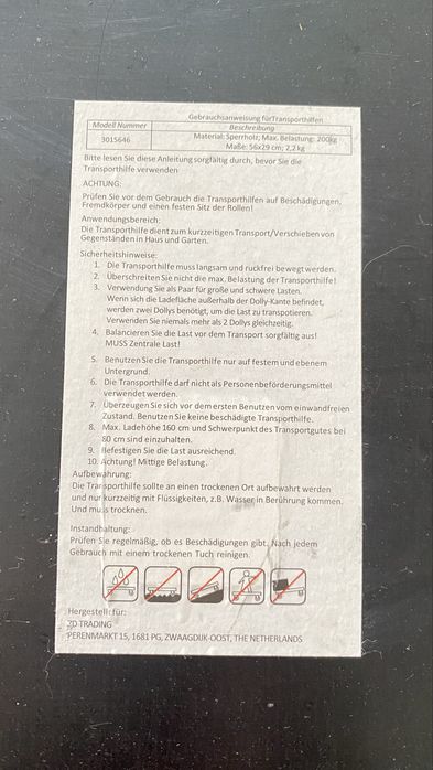 Platforma transportowa wózek do mebli Parkside (Warsztat, narzędzia)