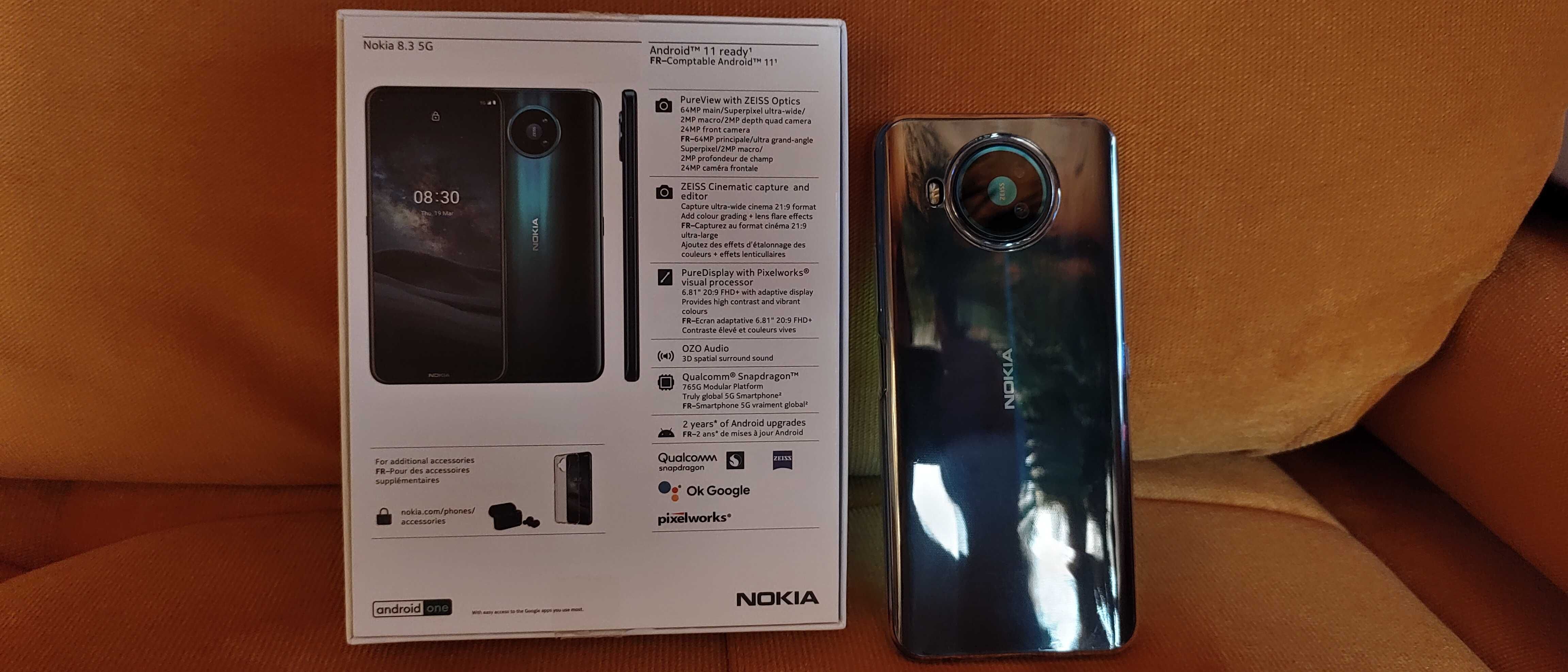 Smartfon NOKIA 8.3 8/128GB 5G 6.81" 120Hz Niebieski