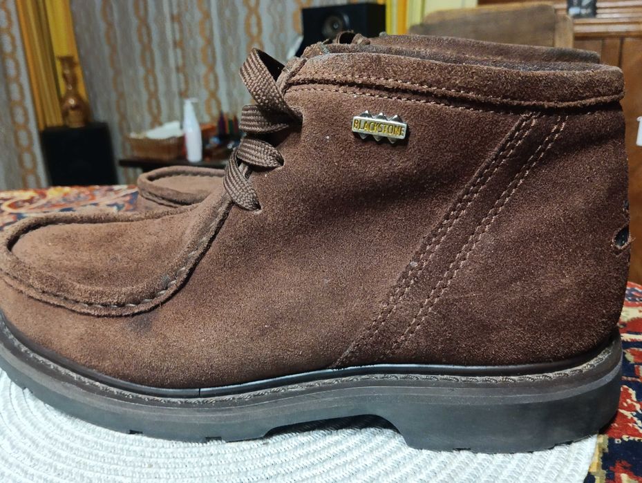 ботинки-мокасины натур замша BLACKSTONE 43р=27см состояние супер США