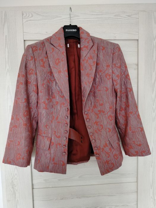 Mango żakiet żakardowy marynarka piękny kolor wzory S/M