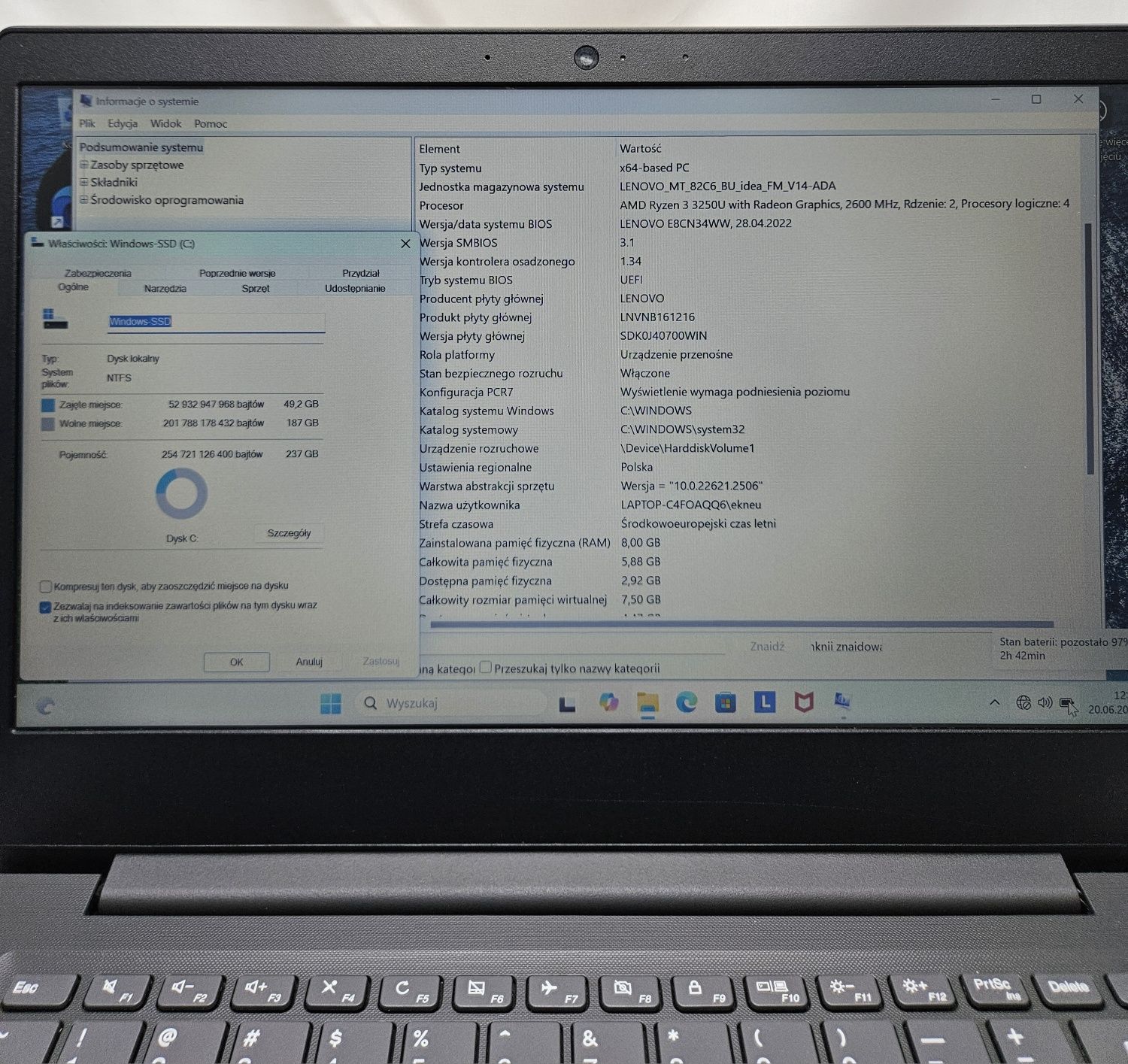 Lenovo V14-ADA 82C6 Ryzen 3 Win11 stan bardzo dobry