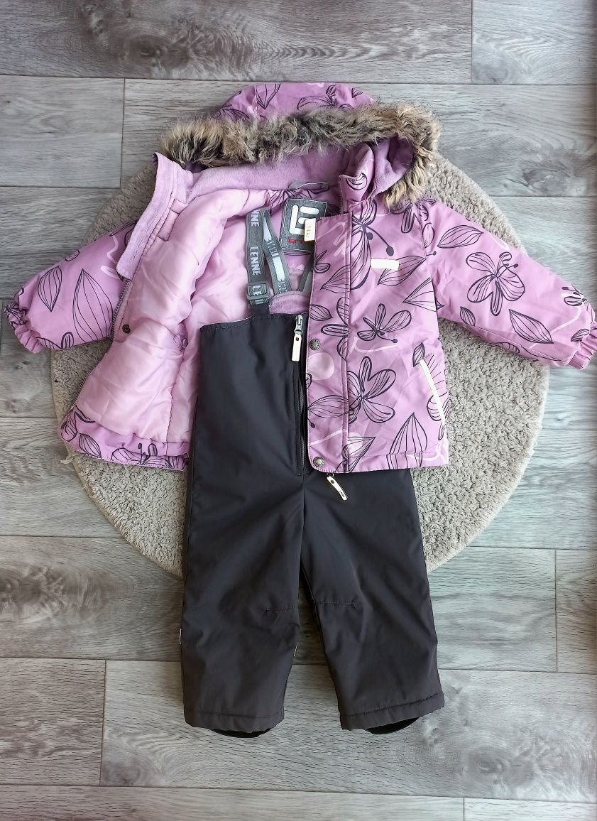 Дитячий зимовий комплект (куртка + напівкомбінезон) для дівчинки Lenne