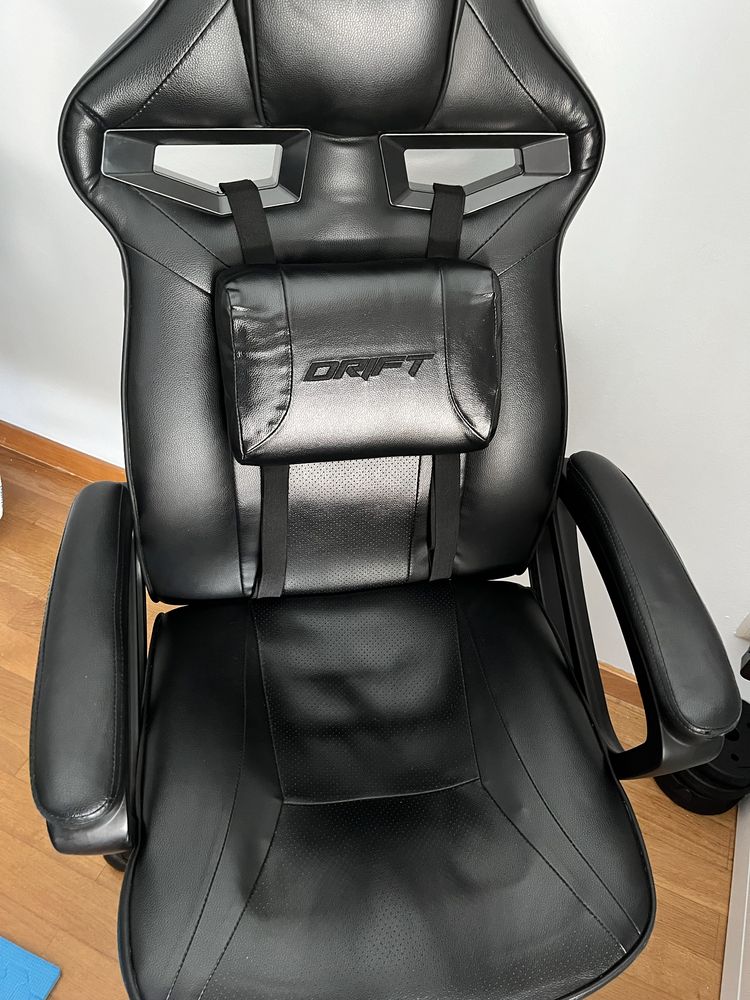 Cadeira gaming Drift, pele preta