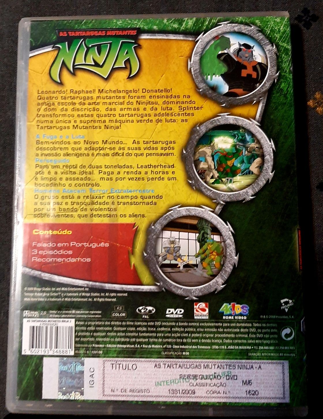 1 filme Dvd Tartarugas Ninja- preço unidade