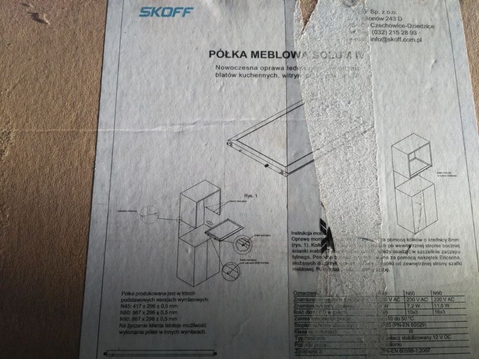 Zepsute dno świetlne SKOFF 90 cm