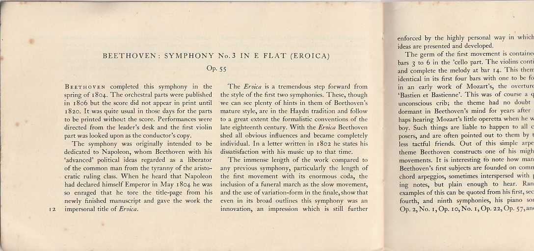 Beethoven – Symphony Nr. 3 in E-flat – Musical Score