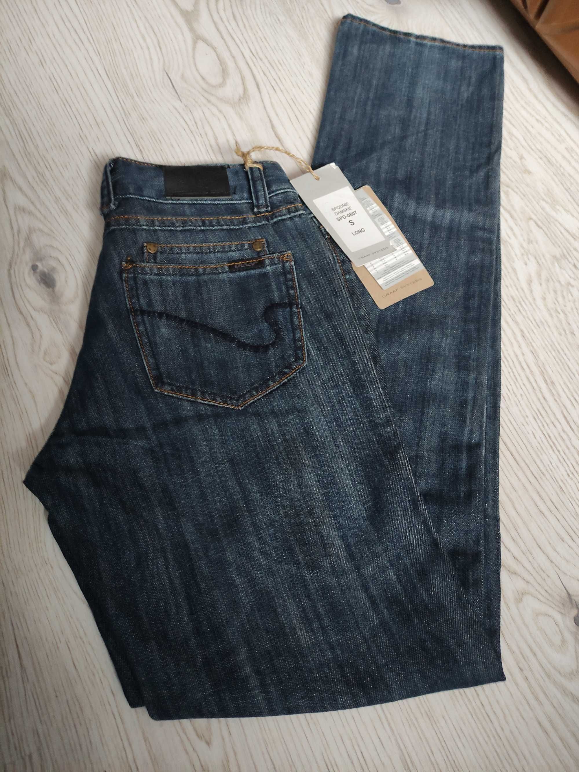 Spodnie jeansy proste rozmiar S/36 nowe