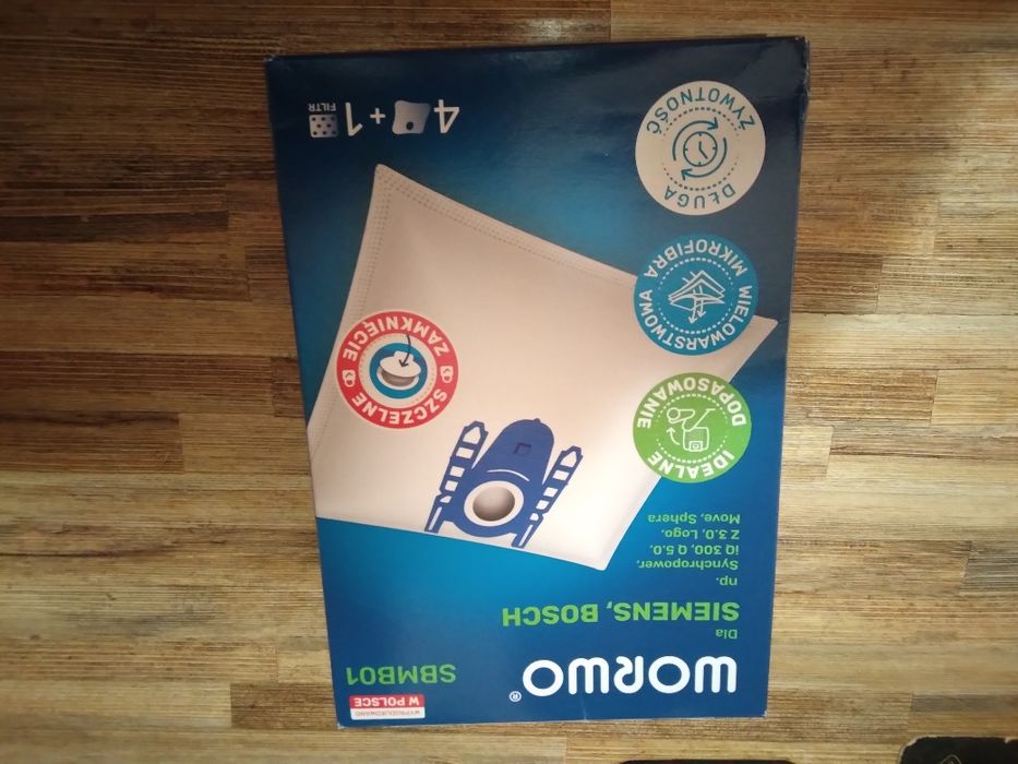 Worki do odkurzacza Siemens, Bosch i inne 4 szt + filtr