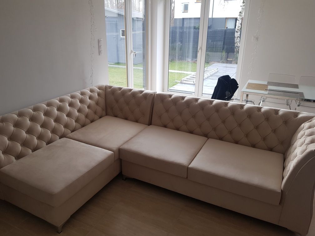 Narożnik glamour chesterfield lub 2 sofy