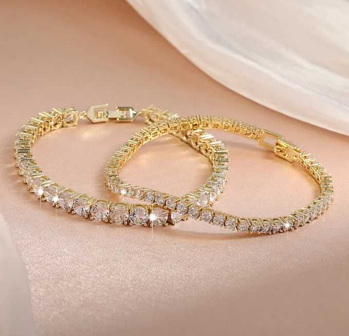 Pulseira de pedras de zircônia estilosa de luxo NOVO ENVIO GRÁTIS